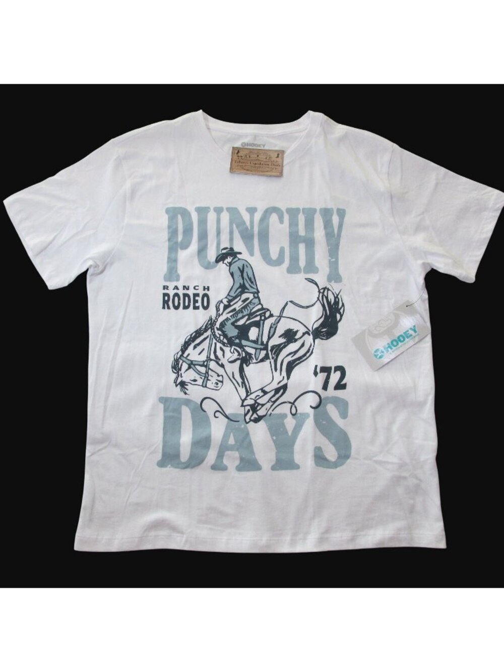 Hooey Women's LG Short Sleeve Punchy Days Graphic T-Shirt White